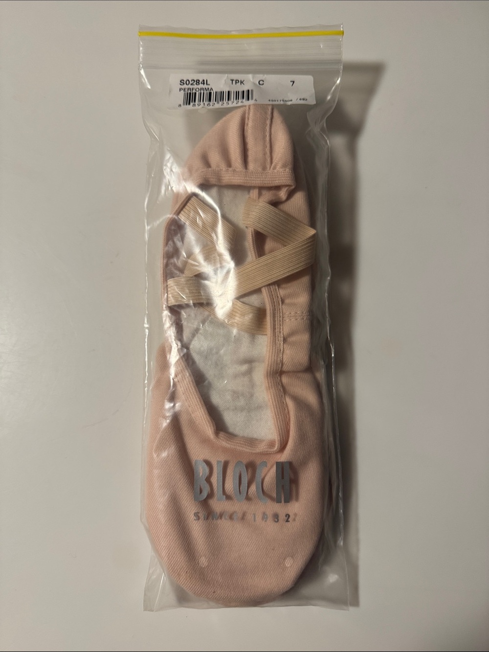 Bloch Ballet Slipper in Light Pink with Elastic Cross Straps